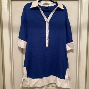Cynthia Rowley Blue and White Mini Dress